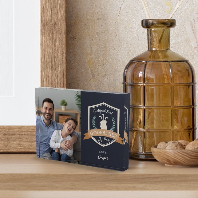 Bloc Photo Meilleur Parrain Par Par Par | Fête des pères Golf (Créateur téléchargé)