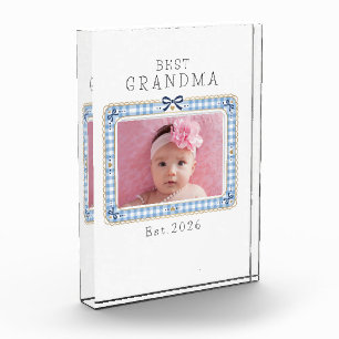 Bloc Photo Meilleure grand-mère établie date personnalisée ph