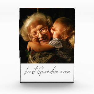 Bloc Photo Meilleure Grand-Mère Moderne  Cadeau Personnalisé 