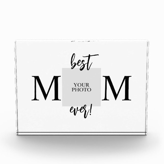 Bloc Photo Meilleure maman jamais personnalisée Fête des mère (Devant)