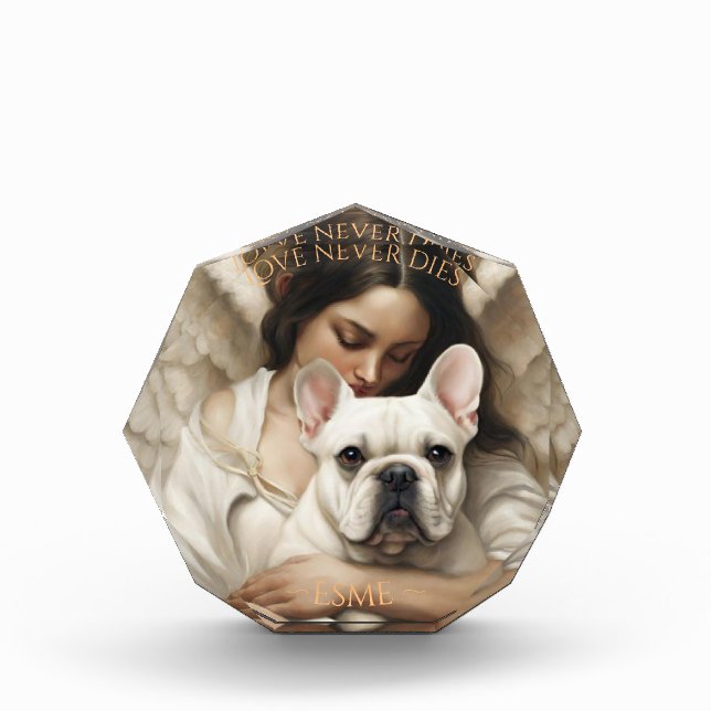Bloc Photo Mémorial de l'Amour du Chien de taureau blanc fran (Devant)