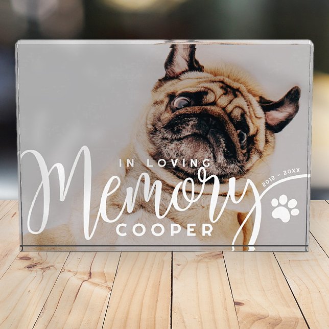 Bloc Photo Mémorial pour animaux dans la mémoire d'amour Paw  (Créateur téléchargé)