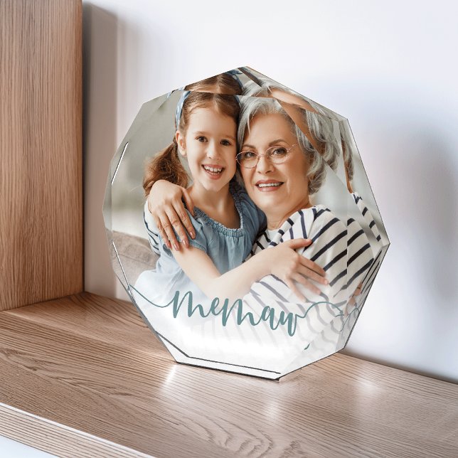 Bloc Photo Mémorial | Superposition de script de grand-mère (Créateur téléchargé)