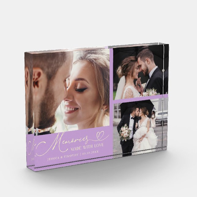 Bloc Photo Memories Made with Love Wisteria Wedding (Gauche)