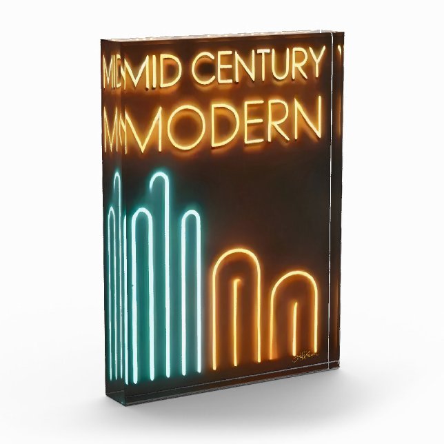 Bloc Photo Mid Century Modern Art Neon Sign Design (Gauche)