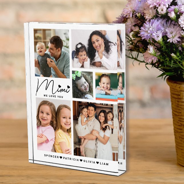 Bloc Photo Mimi We Love You Grandkids Names Collage 6 (Mimi We Love You Grandkids Names Collage 6 Photo Block)