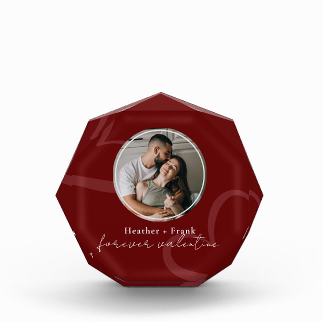 Bloc Photo Minimal Modern Romantic Red Forever Valentine (Devant)