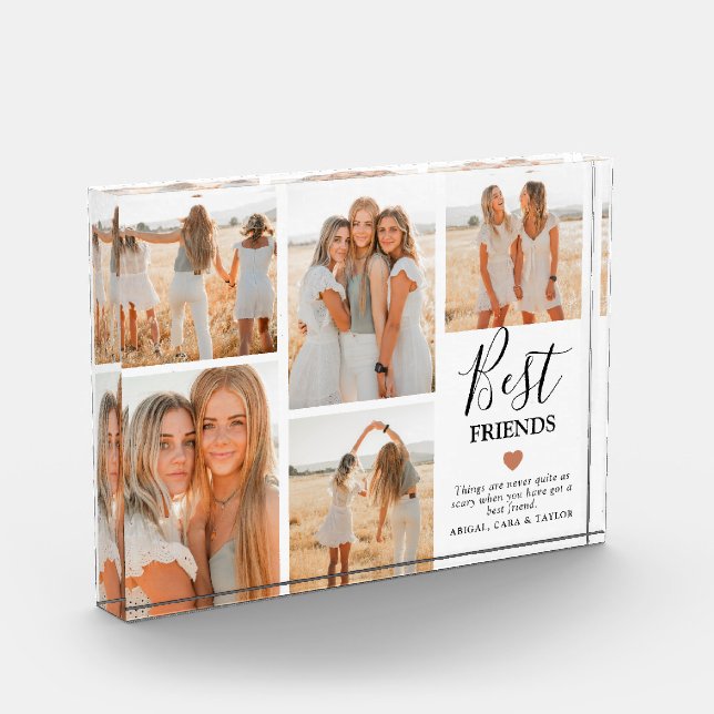 Bloc Photo Modern Best Friends Grid Keepsaké cadeau (Gauche)