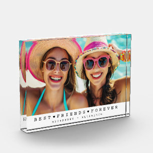 Bloc Photo Moderne Besties Coeur d'amitié