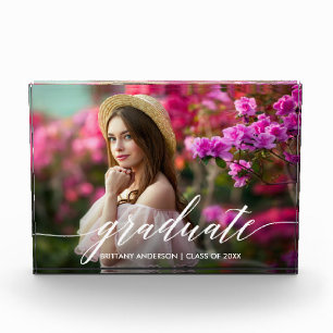 Bloc Photo Moderne Élégante Calligraphie Script Graduation