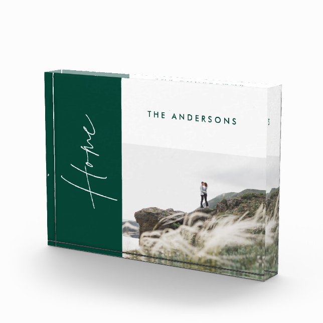 Bloc Photo moderne simple minimum vert maison photo cadeau fa (Droite)