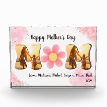 MOM Photo Block, Fleur, Fleurs roses, Personnalise