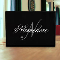Monogramme de nom noir et blanc personnalisé uniqu