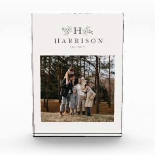 Bloc Photo Monogramme personnalisé rustique