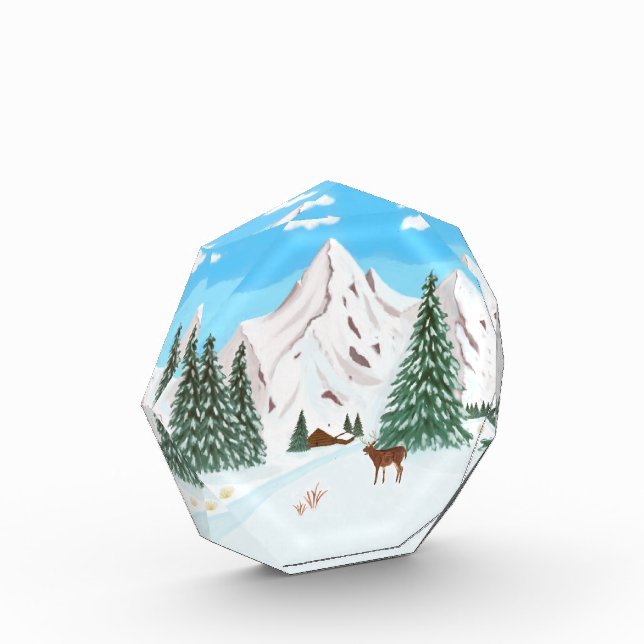 Bloc Photo Montagnes à neige (Gauche)