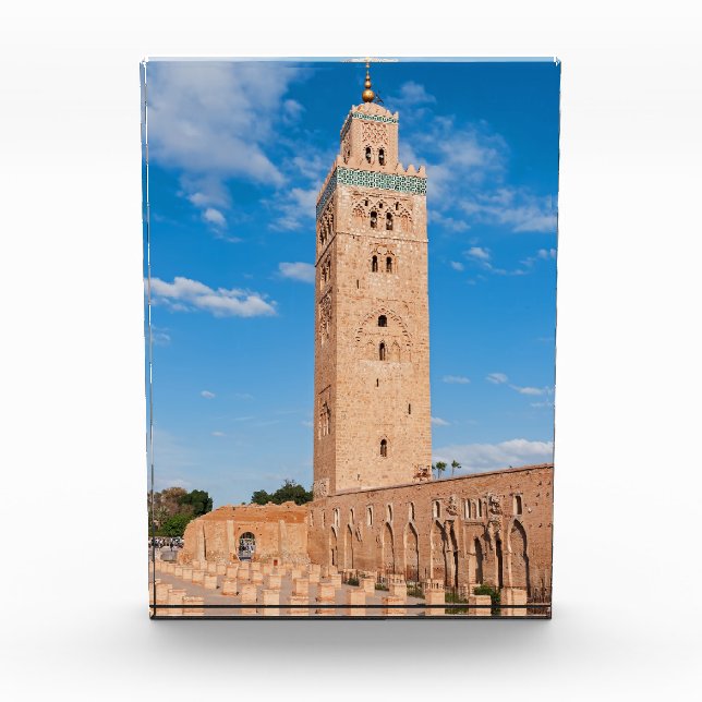 Bloc Photo Mosquée de la Koutoubia - Marrakech, Maroc (Devant)