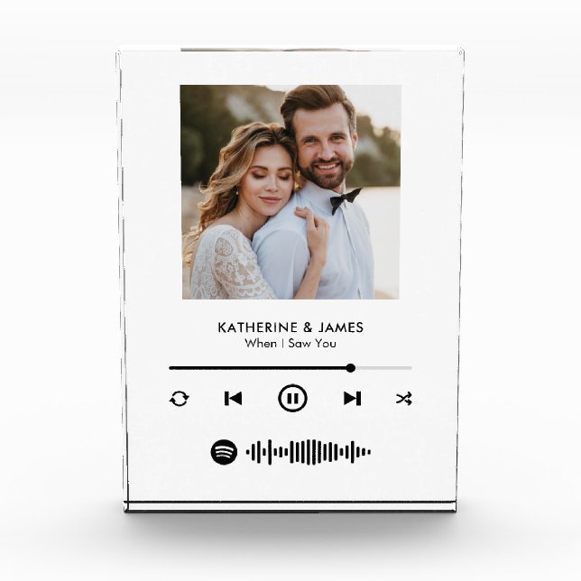 Bloc Photo Music Player Photo Frame With Custom Spotify Code (Devant)
