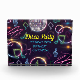 Bloc Photo Neon Glow Disco Dance Anniversaire