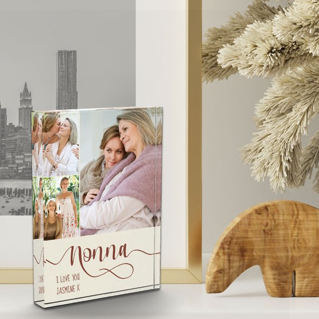 Bloc Photo Nonna Calligraphy I Love You 3 Photo Cream Spice (Créateur téléchargé)
