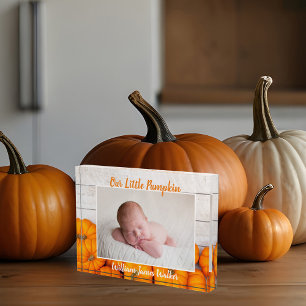 Bloc Photo Notre Petit Citrouille Cute Custom Fall Nouveau-né
