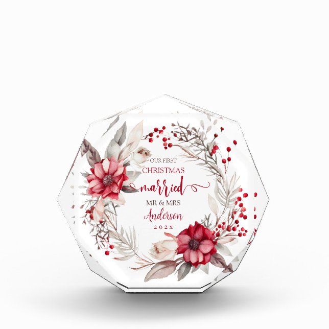 Bloc Photo Notre premier mariage de Noël (Devant)