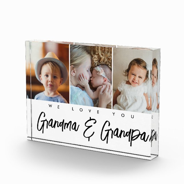 Bloc Photo Nous t'aimons grand-mère grand-père Photos de peti (Droite)