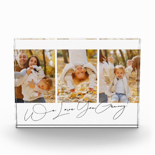 Bloc Photo Nous t'aimons Granny Modern Simple Collage 9 Photo (Devant)