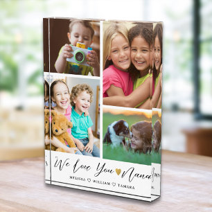 Bloc Photo Nous Vous Aimons Nana Grandkids 4 Photo Collage