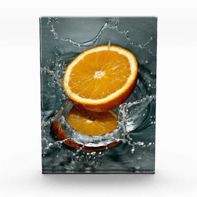Bloc Photo orange juteuse positive pour l'humeur vitaminée (Devant)