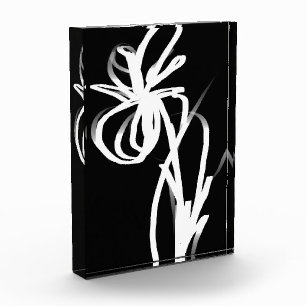 Bloc Photo Orchidée Noir : Abstrait noir et blanc