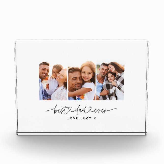 Bloc Photo papa mignon script moderne multi photo cadeau  (Devant)