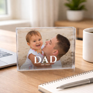 Bloc Photo Papa personnalisé a établi une photo moderne