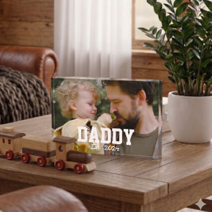 Bloc Photo Papa personnalisé établi texte moderne gras