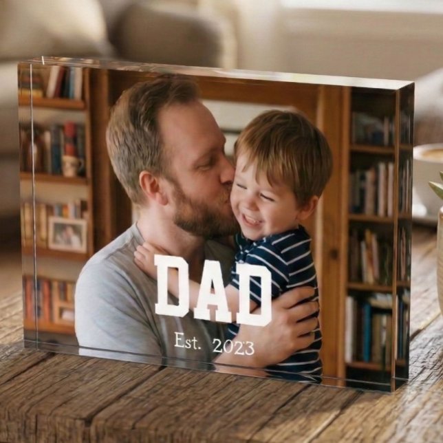 Bloc Photo Papa personnalisé établi texte moderne gras (Créateur téléchargé)