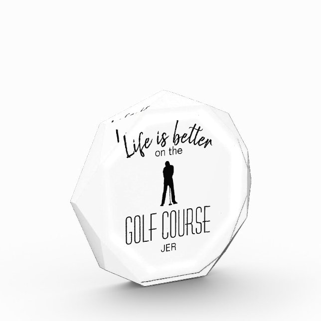 Bloc Photo Parcours de golf de golf Monogrammes Initiales Bla (Gauche)