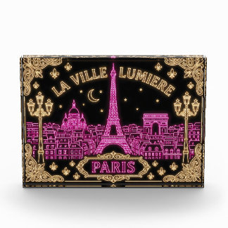 Bloc Photo Paris Neon Design Photo Block