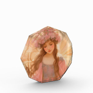 Bloc Photo Peinture Imaginaire Fée Rose Cute