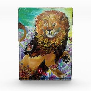 Bloc Photo Peinture mystique en Lion de Cristal "Nouveaux Mon