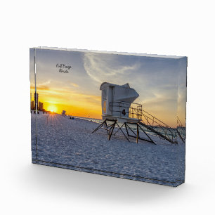 Bloc Photo Pensacola Lifeguard Station Sunrise Photo Block