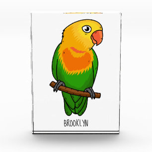 Bloc Photo Perroquet de caricature mignon lovebird