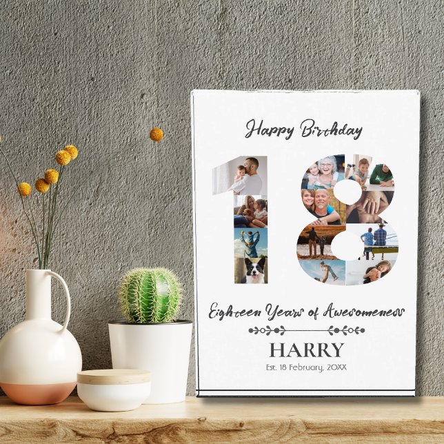 Bloc photo personnalisé 18e anniversaire (Créateur téléchargé)