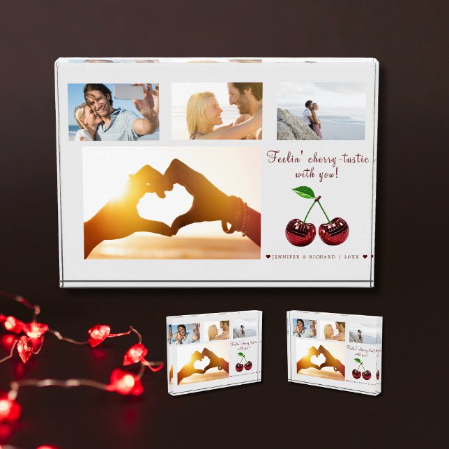 Bloc photo personnalisé Cherry Love (Custom Cherry Love Photo Block)
