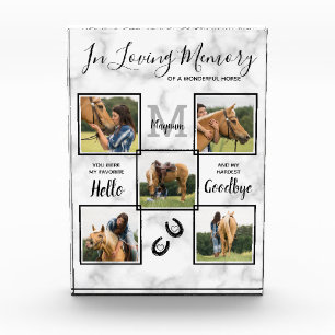 Bloc Photo Personnalisé En Mémoire Amoureuse Pet Horse Memori