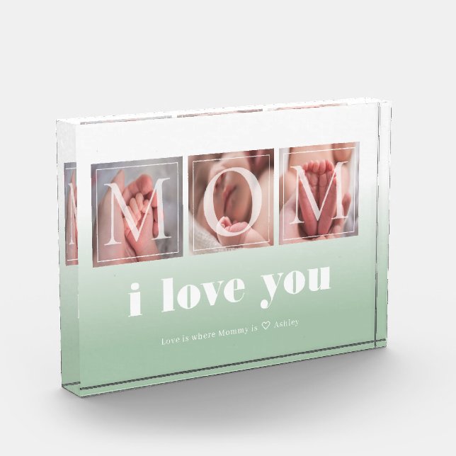 Bloc Photo Personnalisé I Love You Photo Block (Gauche)