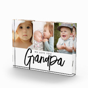 Bloc Photo Personnalisé Nous t'aimons Papi Grandchildren phot