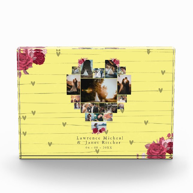 Bloc Photo Personnalité moderne 18 coeur Formé Cadeaux photo  (Devant)