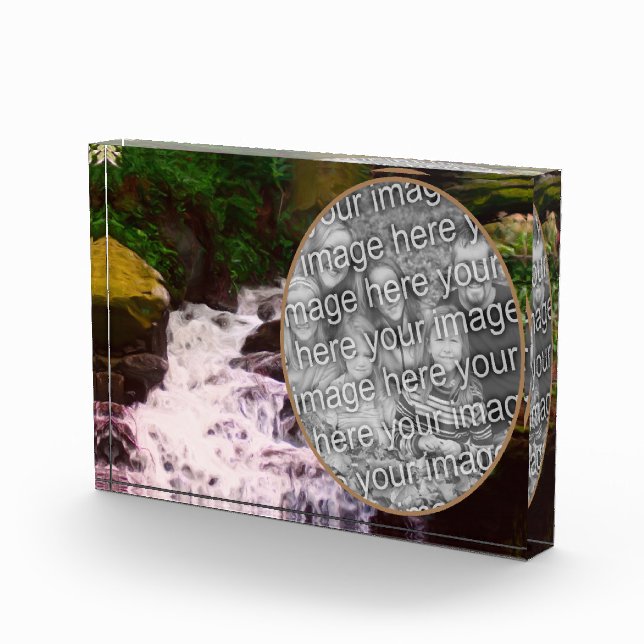 Bloc Photo Petite cascade de bois Peinture Ajouter votre (Droite)