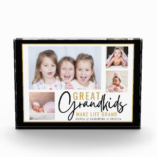 Bloc Photo Petits-enfants Grands-parents Citation de vie 4 ph