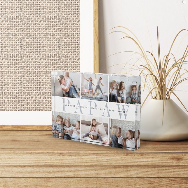 Bloc Photo Petits-enfants Papaw personnalisés (Créateur téléchargé)