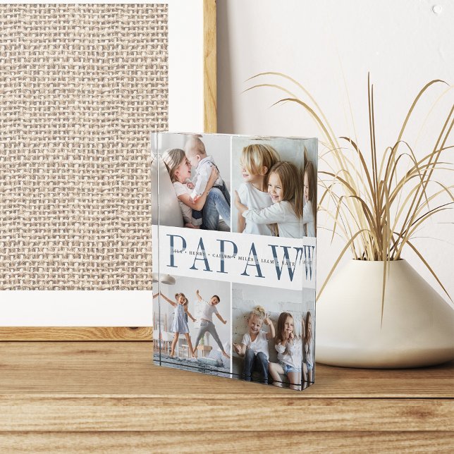 Bloc Photo Petits-enfants Papaw personnalisés (Créateur téléchargé)